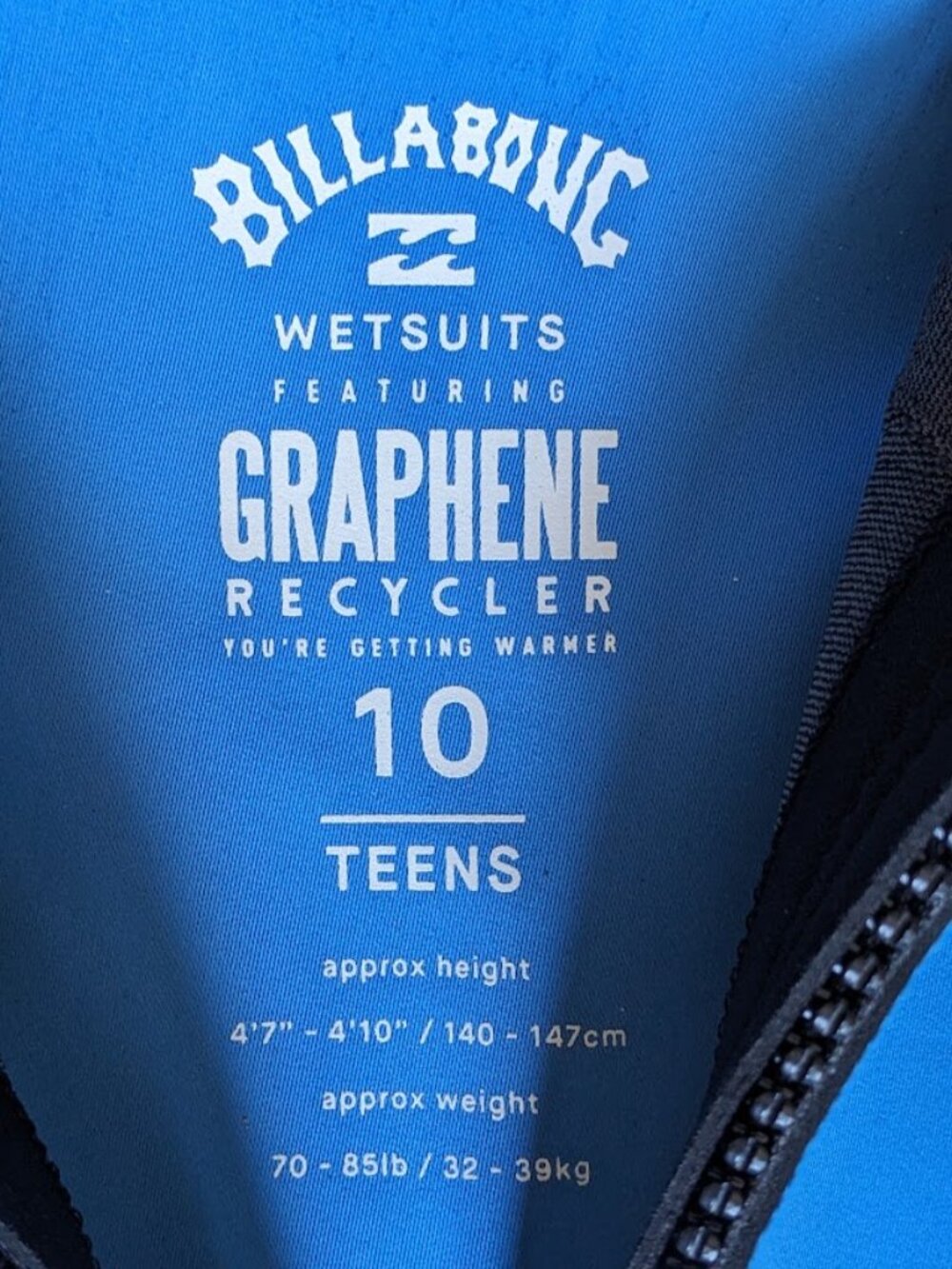 Billabong Unisex Synergy 3/2mm Back Zip Full Wetsuit Size 10 - Picture 4 of 4
